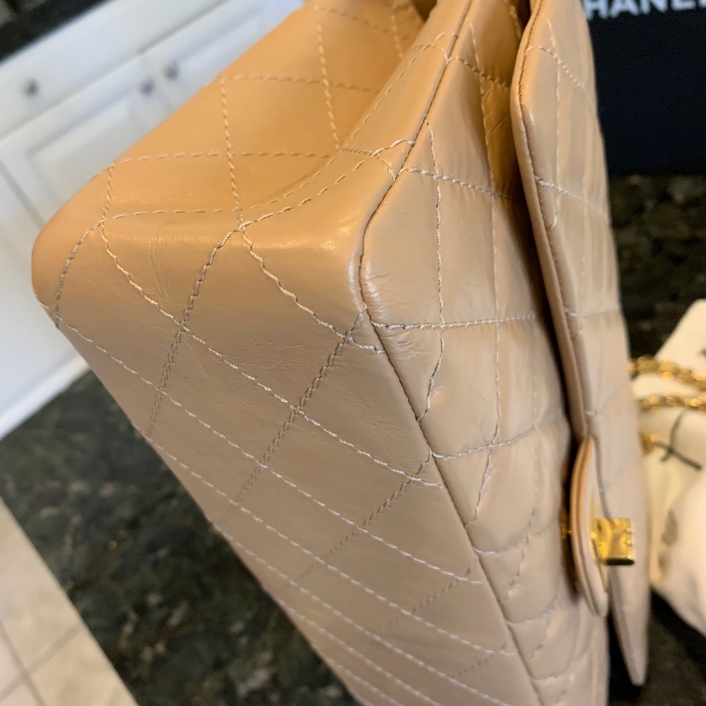 ❌Sold❌Chanel beige quilted ghw 226 reissue double - Picture 5 of 11